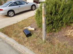 Demolished Mailbox