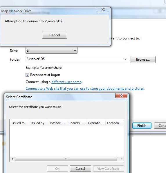 Vista Prompting Me For a Security Certificate